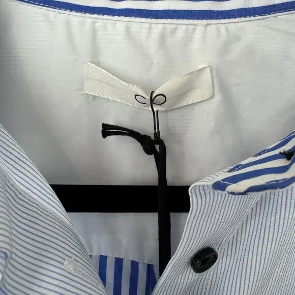CO Essentials Blue & White Striped Cotton Poplin Shirt NEW Size Small - Picture 5 of 14